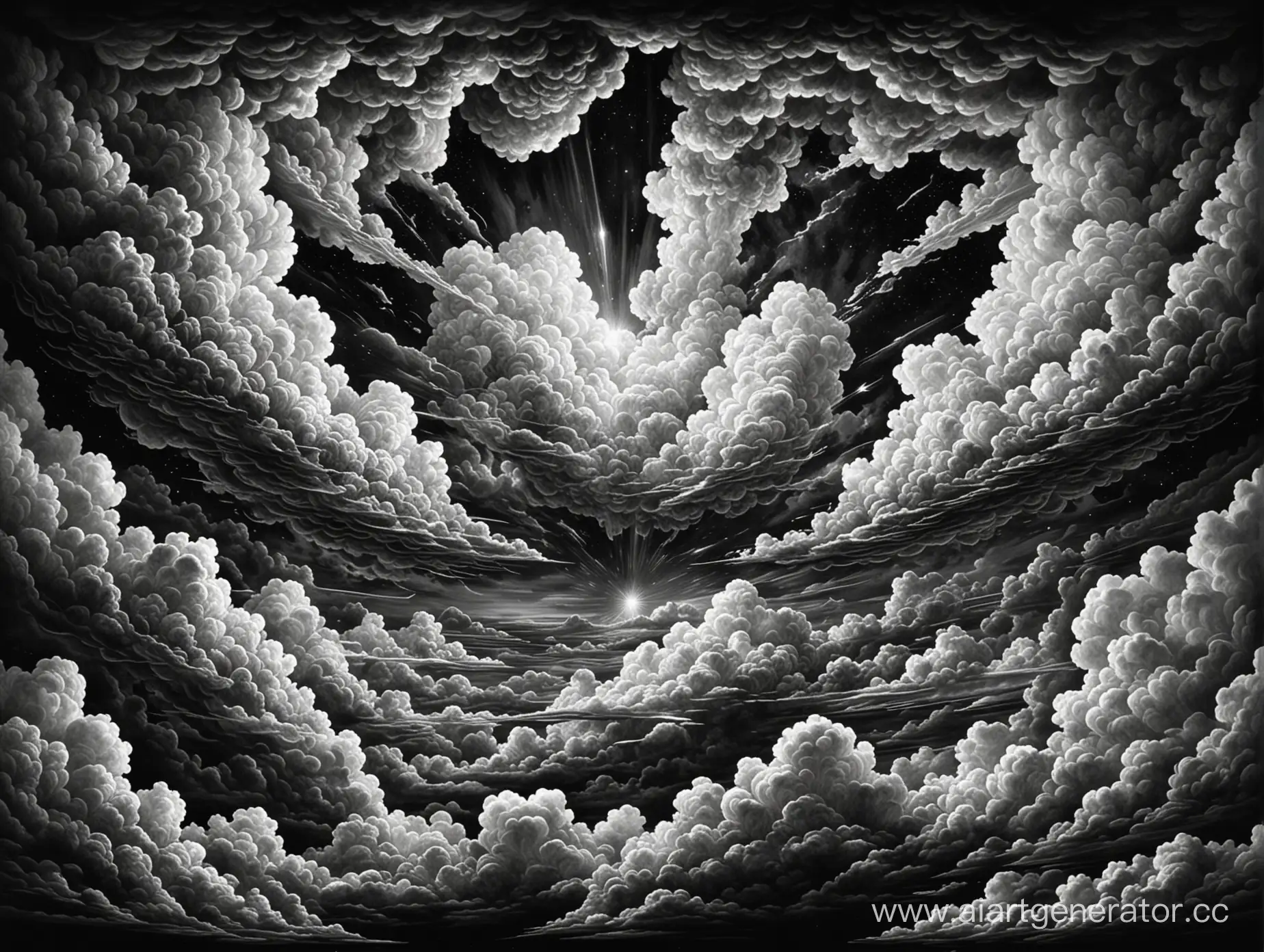 SciFi-Cloudscape-Symmetric-Dark-Sky-in-Ink-Black-and-White