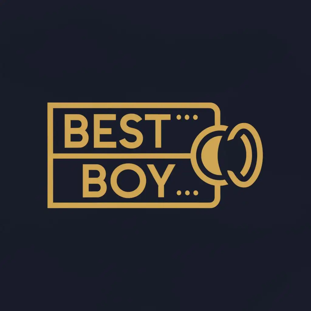 logo, cinema 8 KW film light, with the text "BestBoy", 20s style