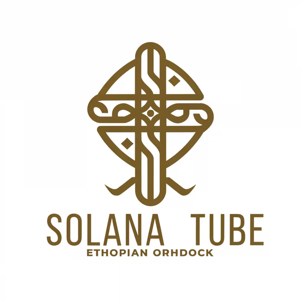 a logo design,with the text "Soliana Tube | Ethiopian orthodox", main symbol:Ethiopian Orthodox cross,Moderate,be used in Religious industry,clear background