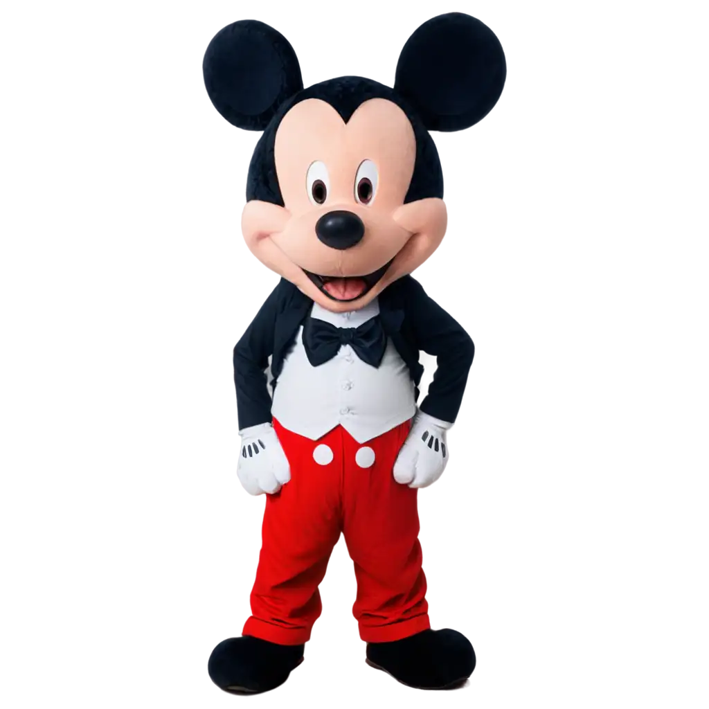 mickey en mascotte déguisement disney comme si il y a quelqu'un dans le déguisement 