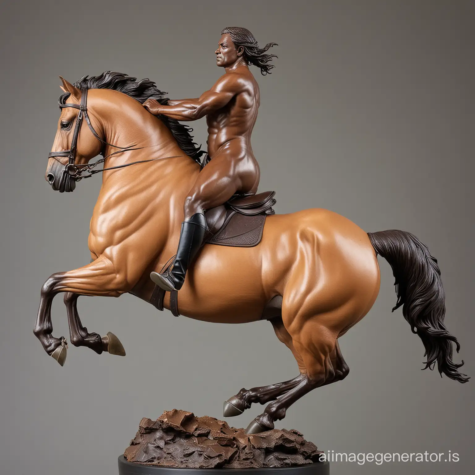 Dynamic Equestrian Sculpture A Fusion of Power and Grace | AI Image  Generator