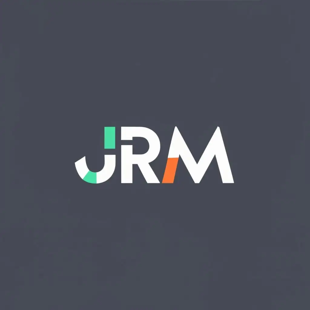 logo, JRM, with the text "JRM", typography, be used in Technology industry