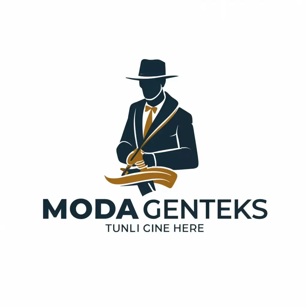 a logo design,with the text "Moda Genteks", main symbol:Tailor,Moderate,clear background