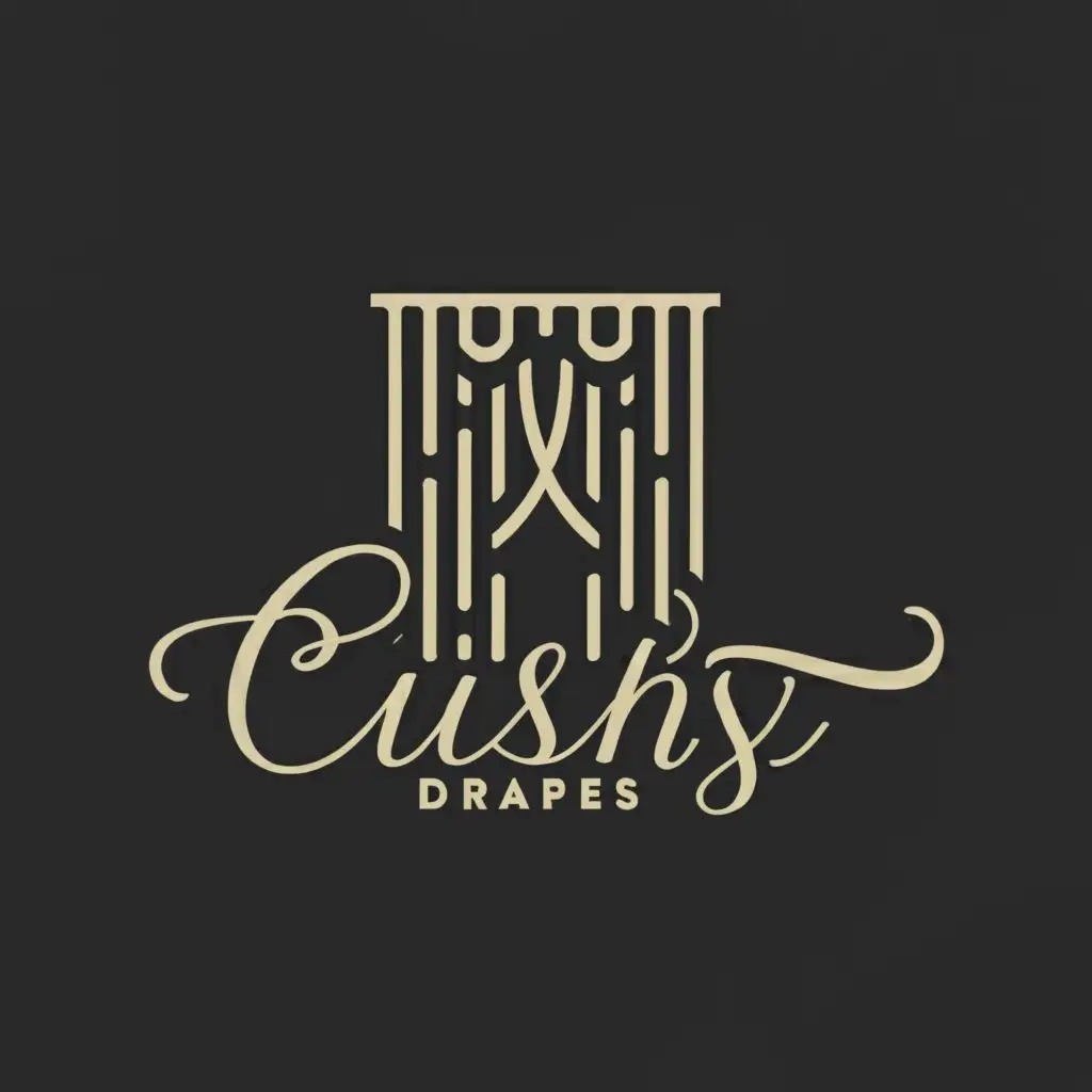 a logo design,with the text "Cushy Drapes", main symbol:Class, luxury, minimalistic,Minimalistic,clear background