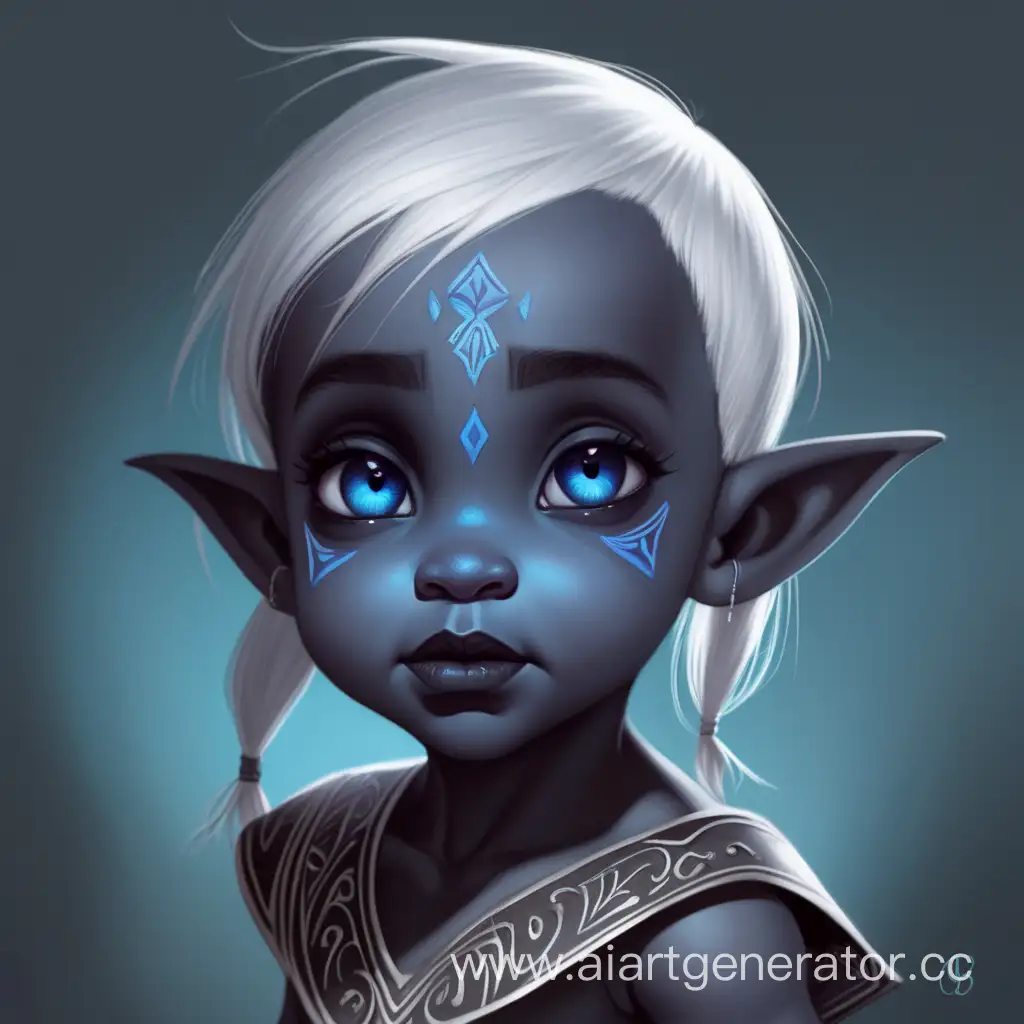 Adorable-Drow-Baby-Girl-in-Enchanting-Pose