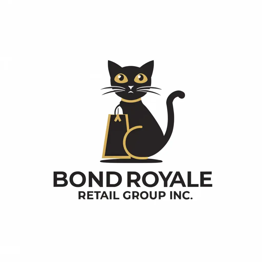 a logo design,with the text "Bond Royale Retail Group Inc.", main symbol:Bombay Cat,Minimalistic,be used in Retail industry,clear background