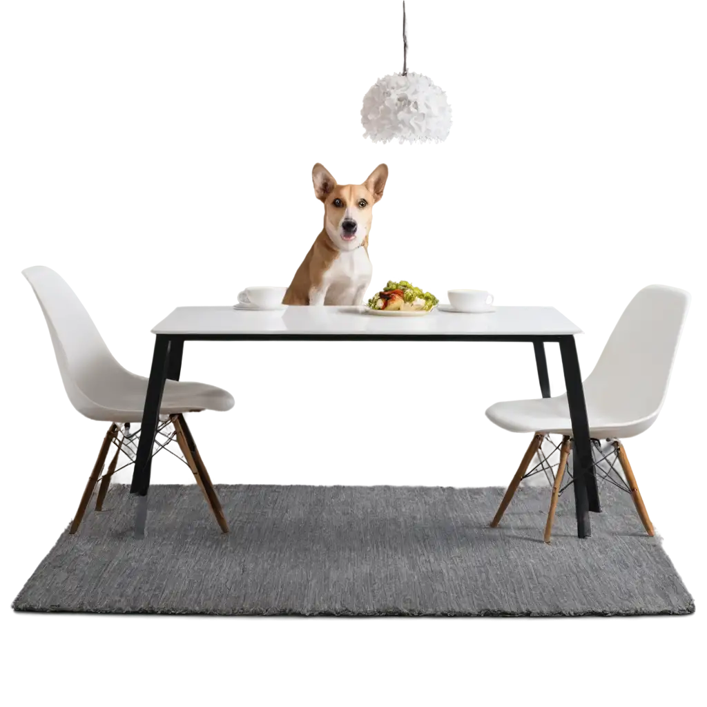 Adorable-Canine-PNG-A-HighQuality-Dining-Table-Companion