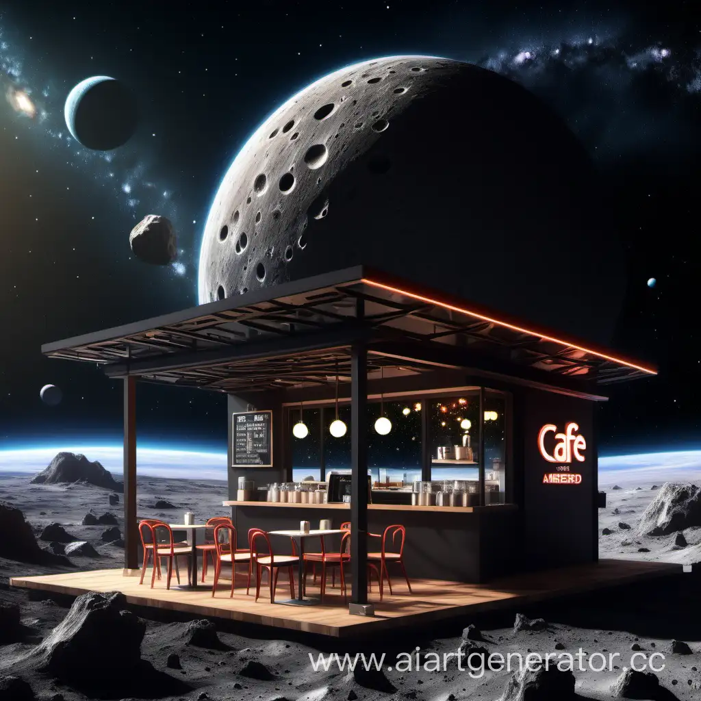 Маленькое кафе в американском стиле на астероиде на краю вселенной