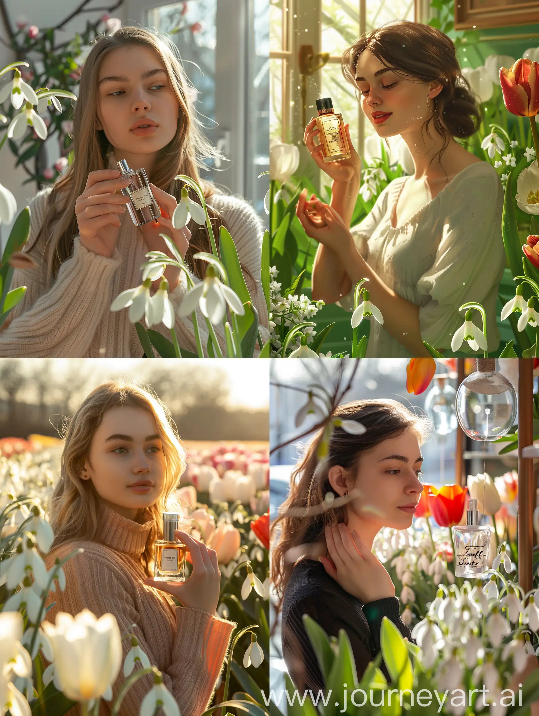 8 марта, тюльпаны, подснежники, весна, солнце, парфюмерия, женщина