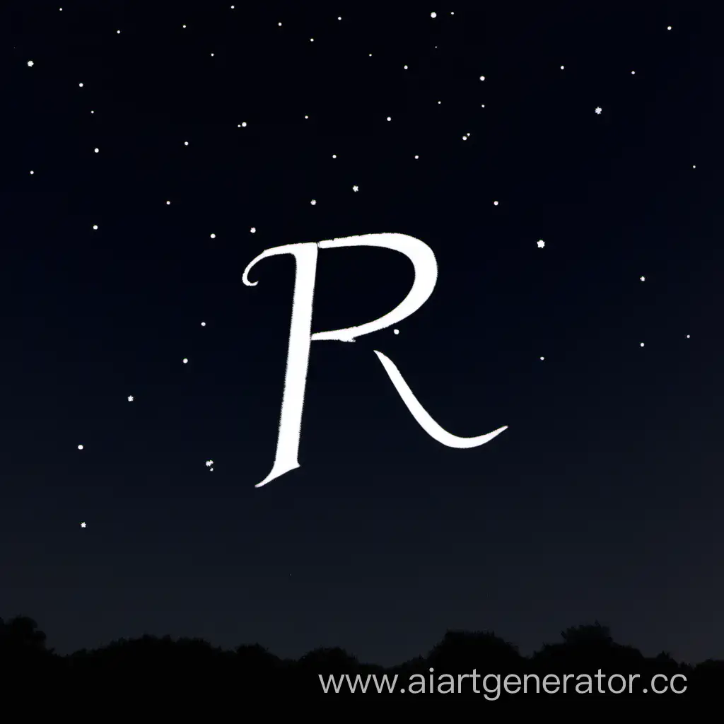 Starry-Night-Sky-with-the-Letter-R