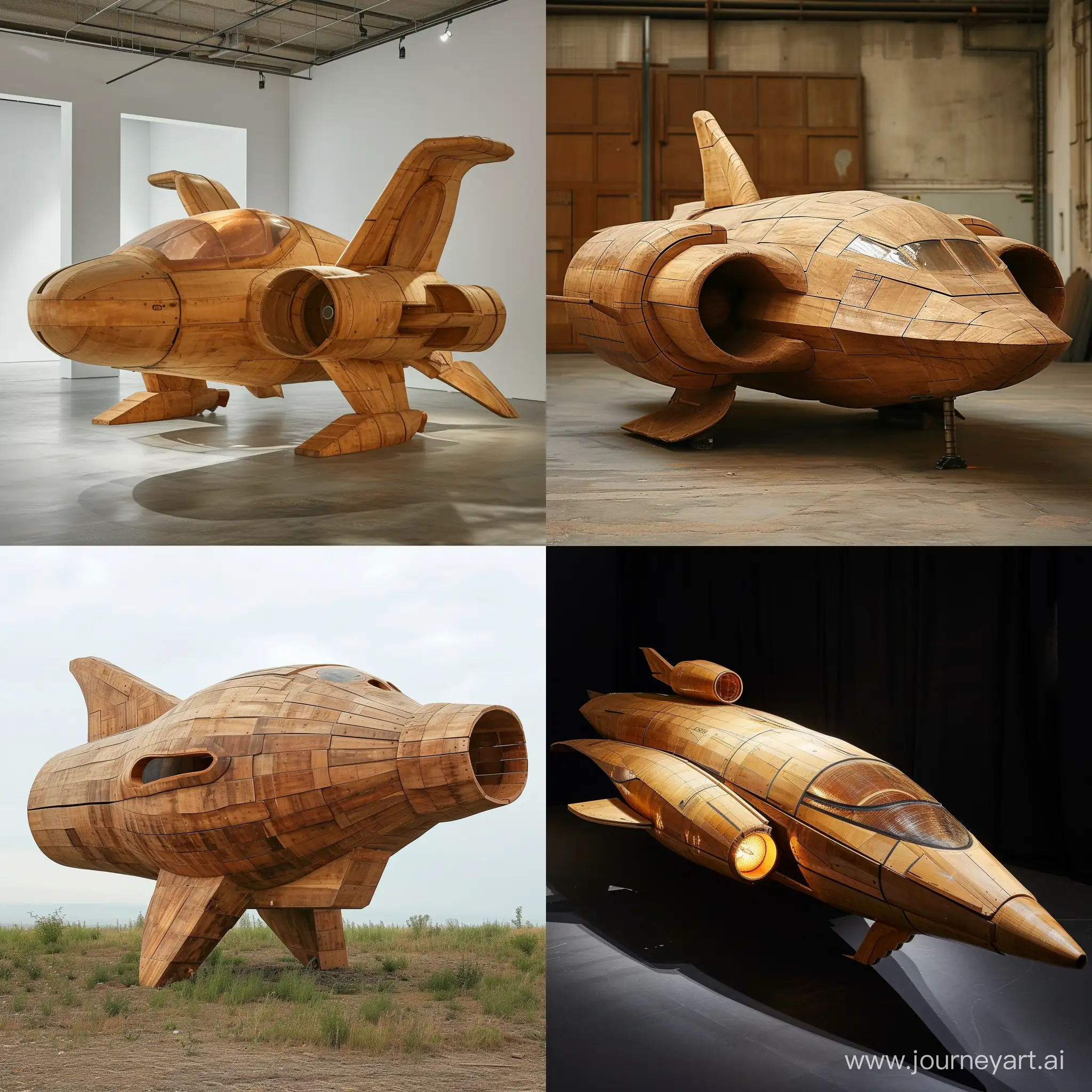 spaceship made of wood