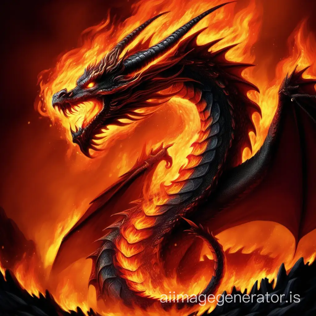 огненный дракон, дракон в огне