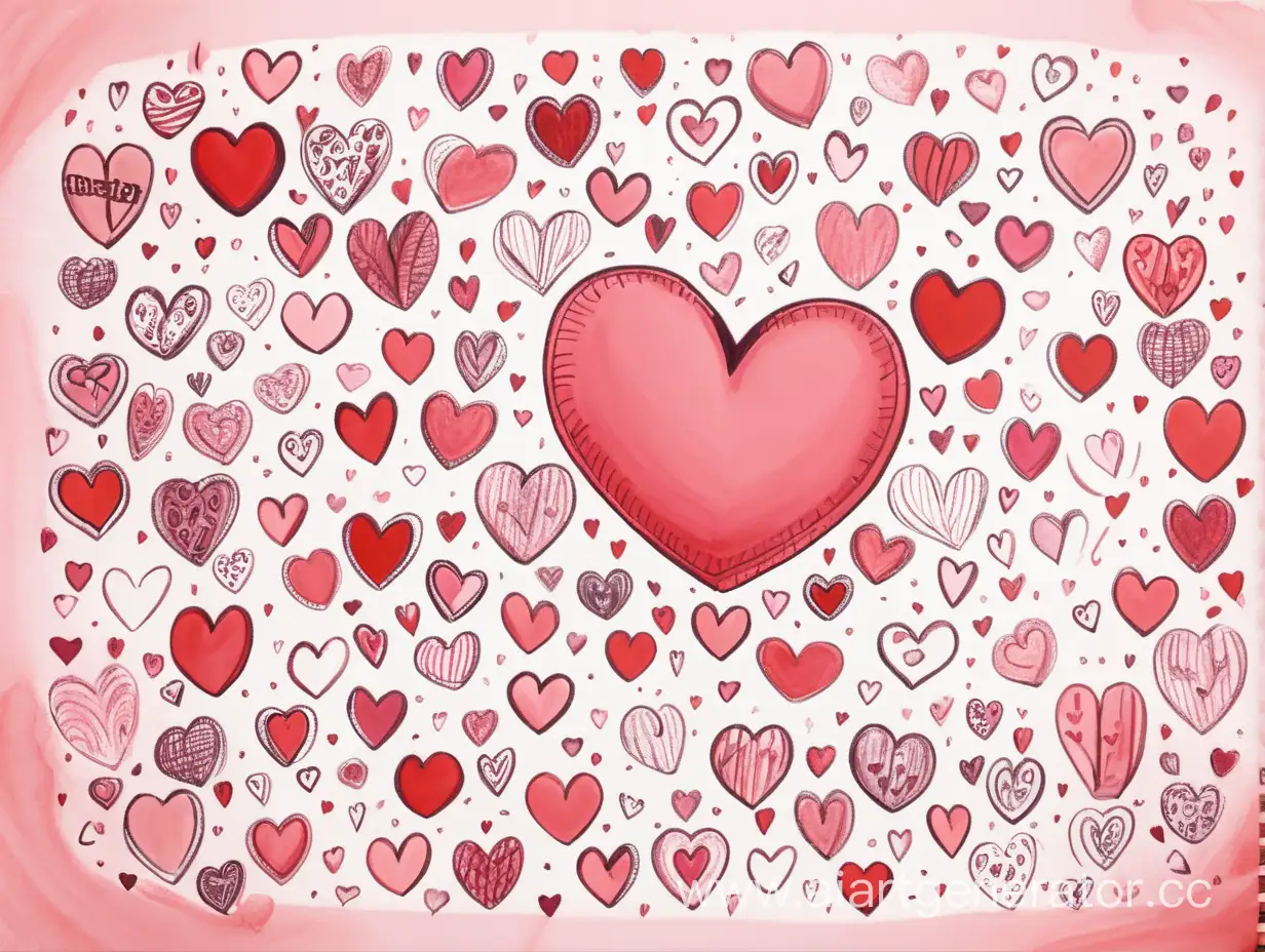 Romantic-Valentines-Day-Card-with-Abundant-Hearts