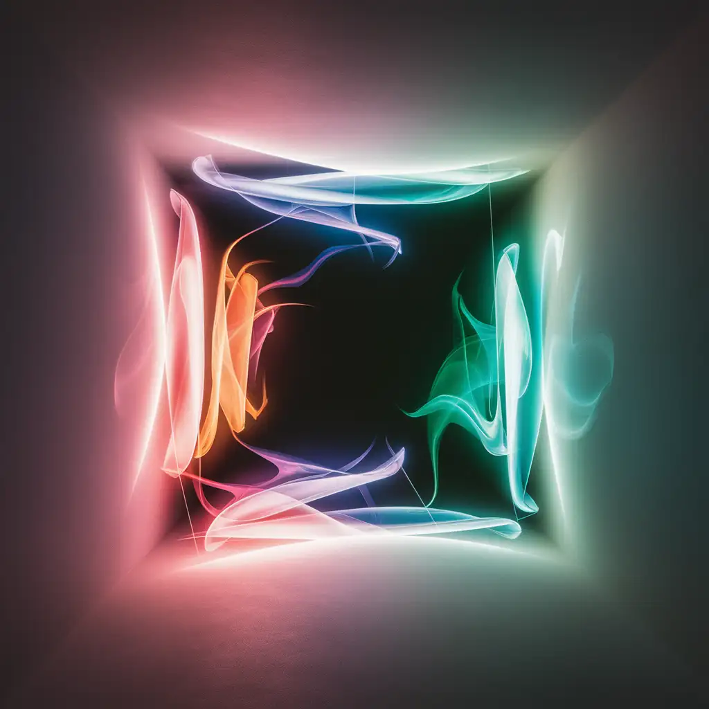 Abstract Composition with Colorful Lighting