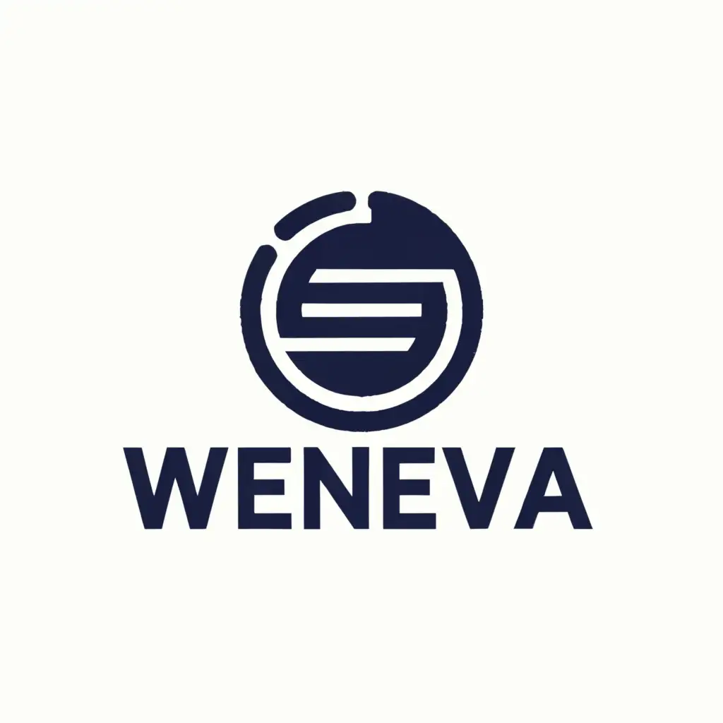 a logo design,with the text "Weneva", main symbol:Ball, football,Moderate,clear background