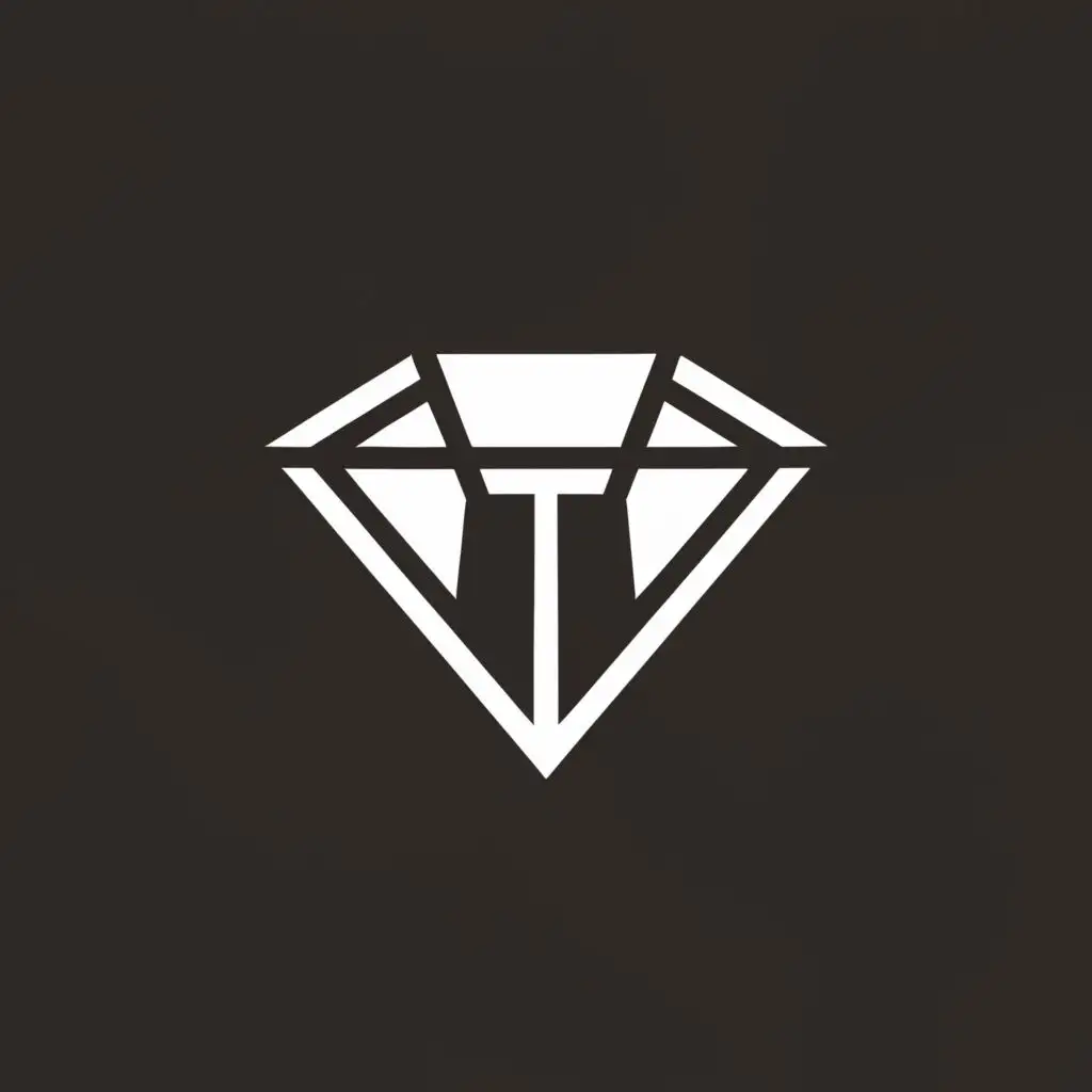logo, diamond, monogram, with the text "T", typography