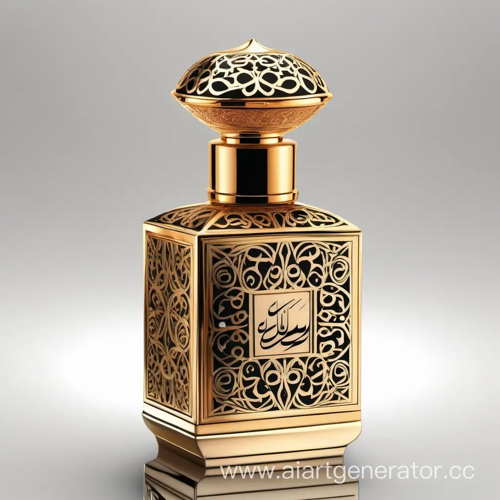 Luxury Perfume decorative with arabic calligraphic ornamental long double height cap