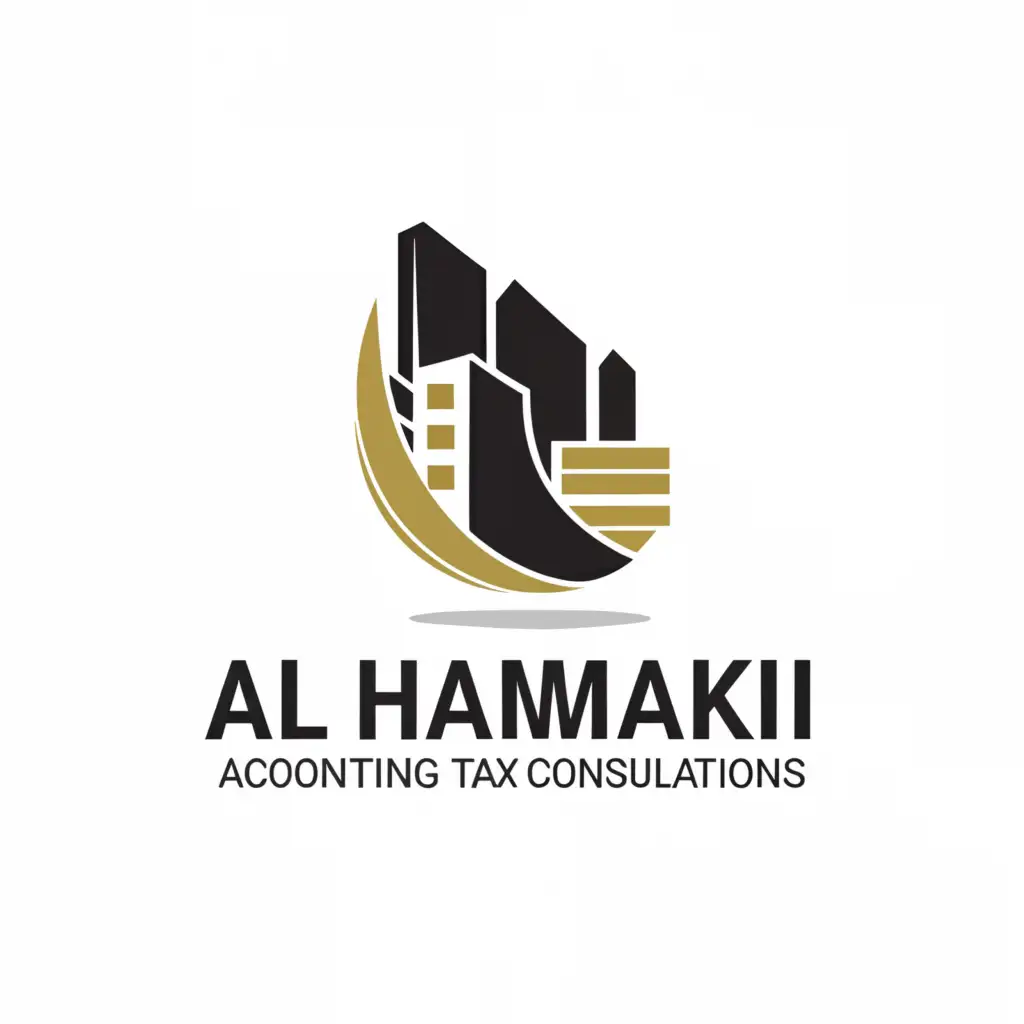 a logo design,with the text "Al Hamaki Accounting and Tax Consultations", main symbol:Accounting and Tax Consultations,Moderate,be used in Construction industry,clear background