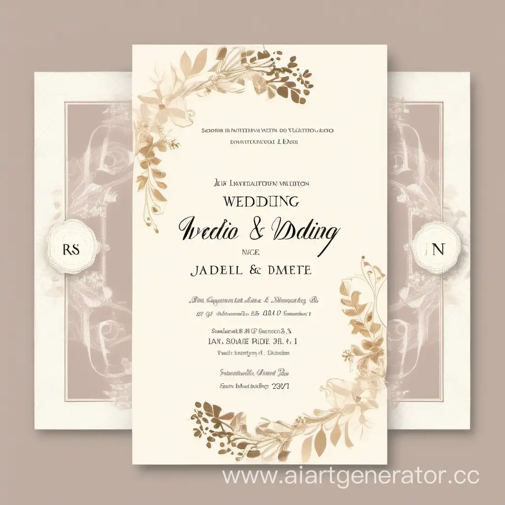 макет приглашения на свадьбу