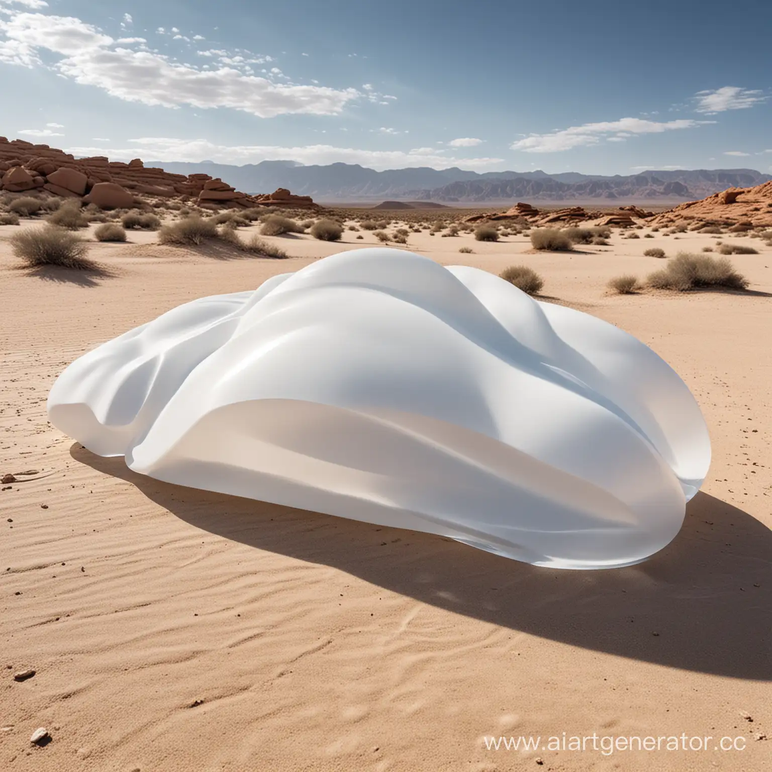 Transparent-Cloud-Sculpture-by-Zaha-Hadid-in-Desert-Setting