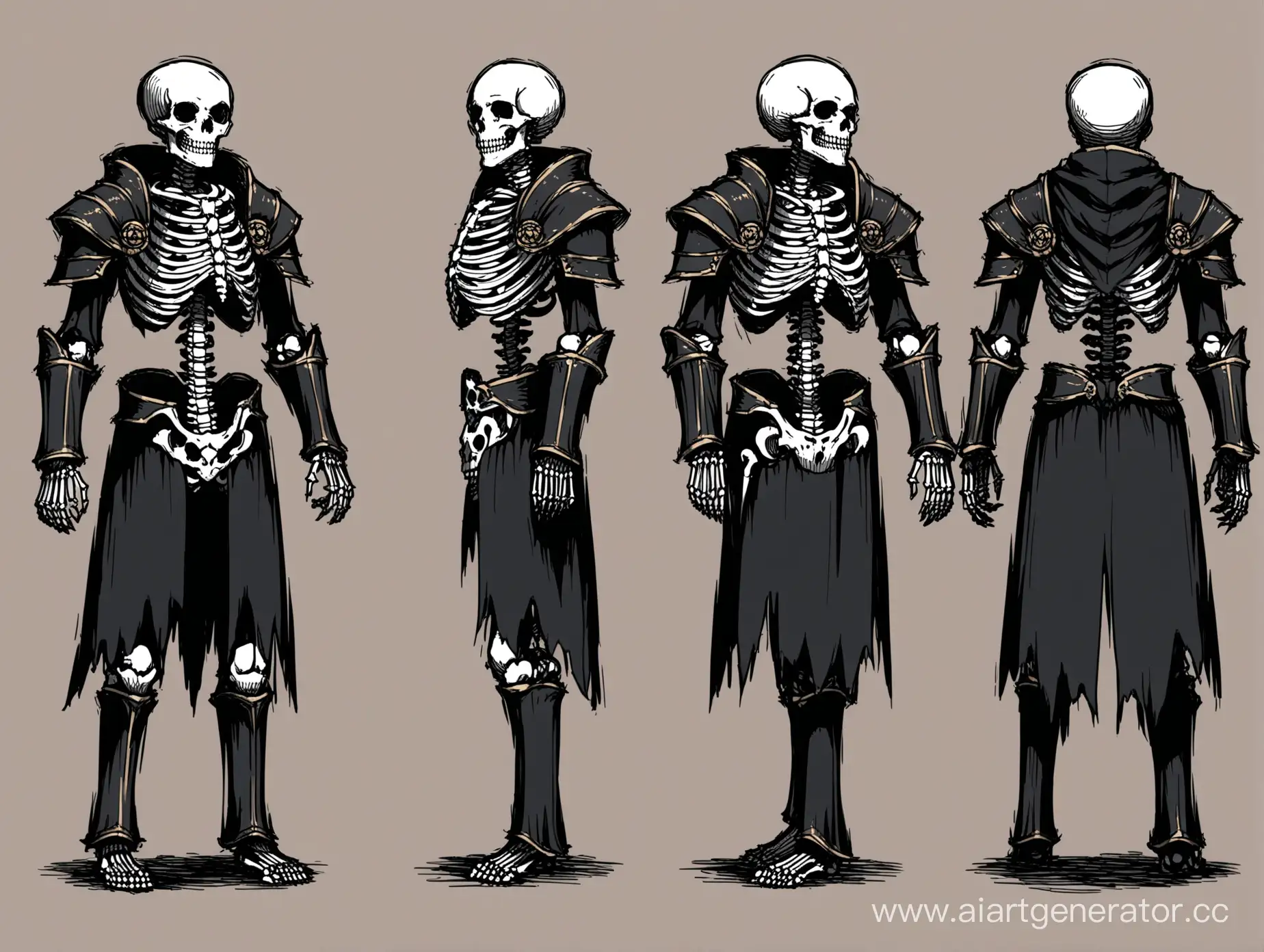 Black-Armored-Skeleton-Warrior-Detailed-360-View