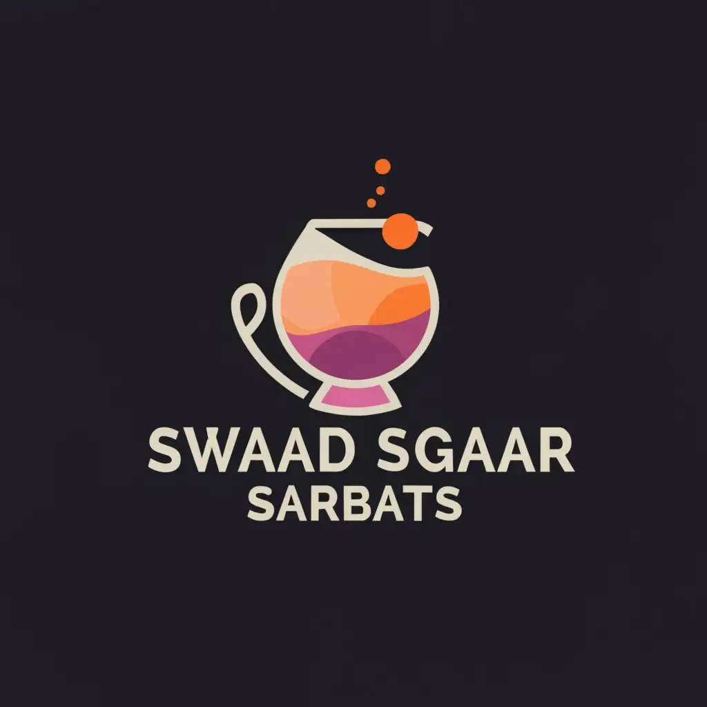 a logo design,with the text "swaad sagar sarbats", main symbol:sharbats,Moderate,clear background