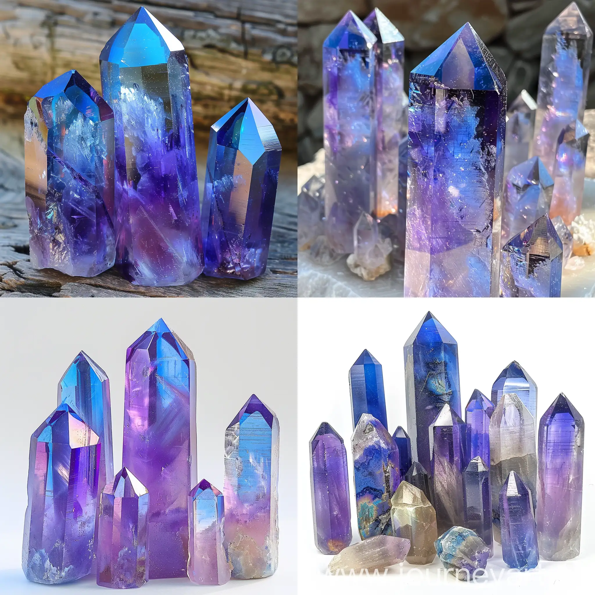 purple-blue mystic tall crystals