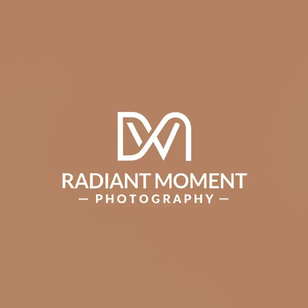 a logo design,with the text "Radiant moment photography", main symbol:wedding alphabet R & M
,Minimalistic,clear background