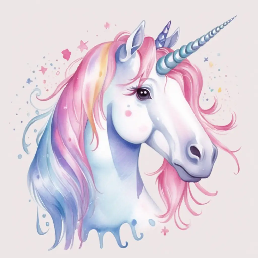 watercolor styled unicorn