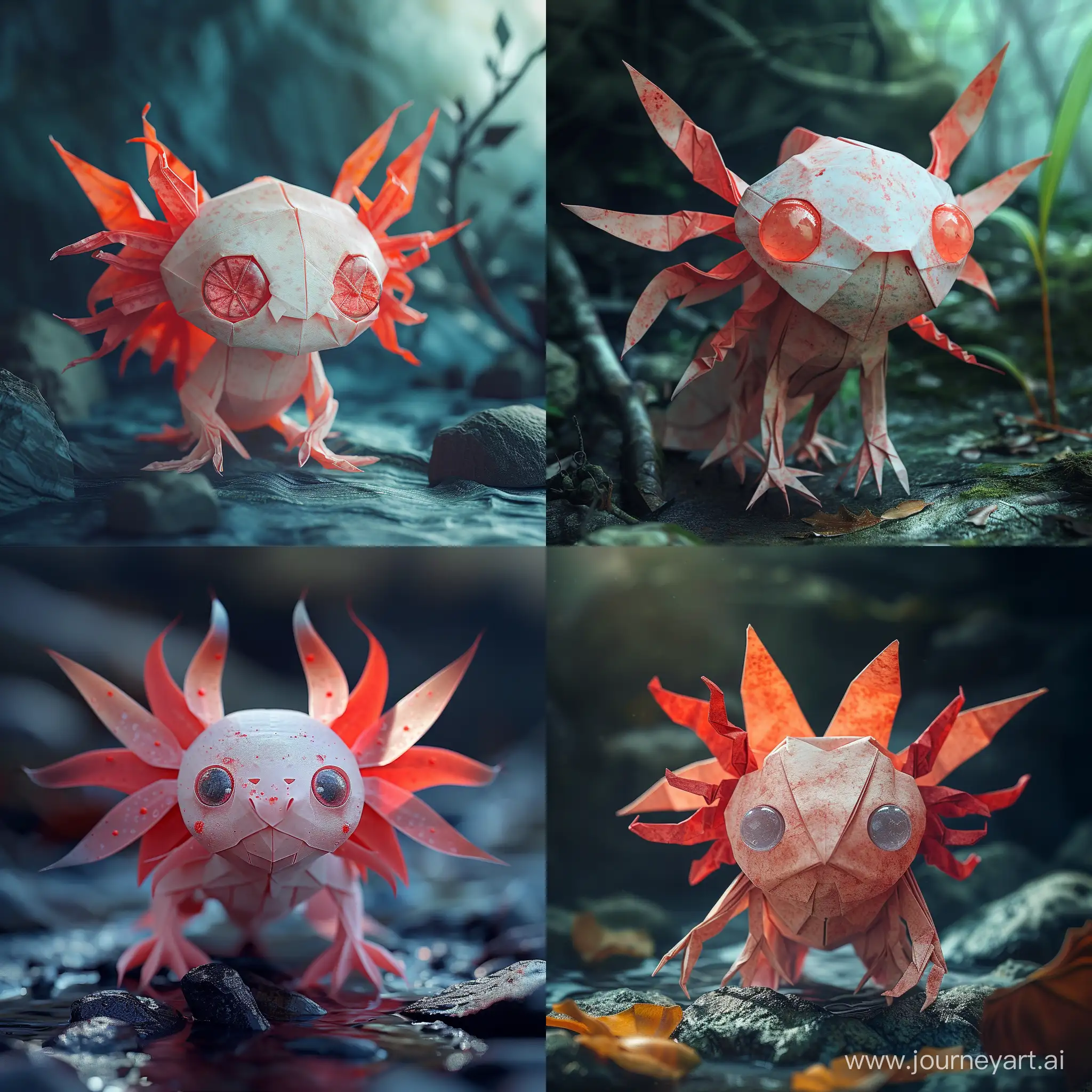 Exquisite-Glass-Origami-Adorable-Axolotl-with-Realistic-Eyes