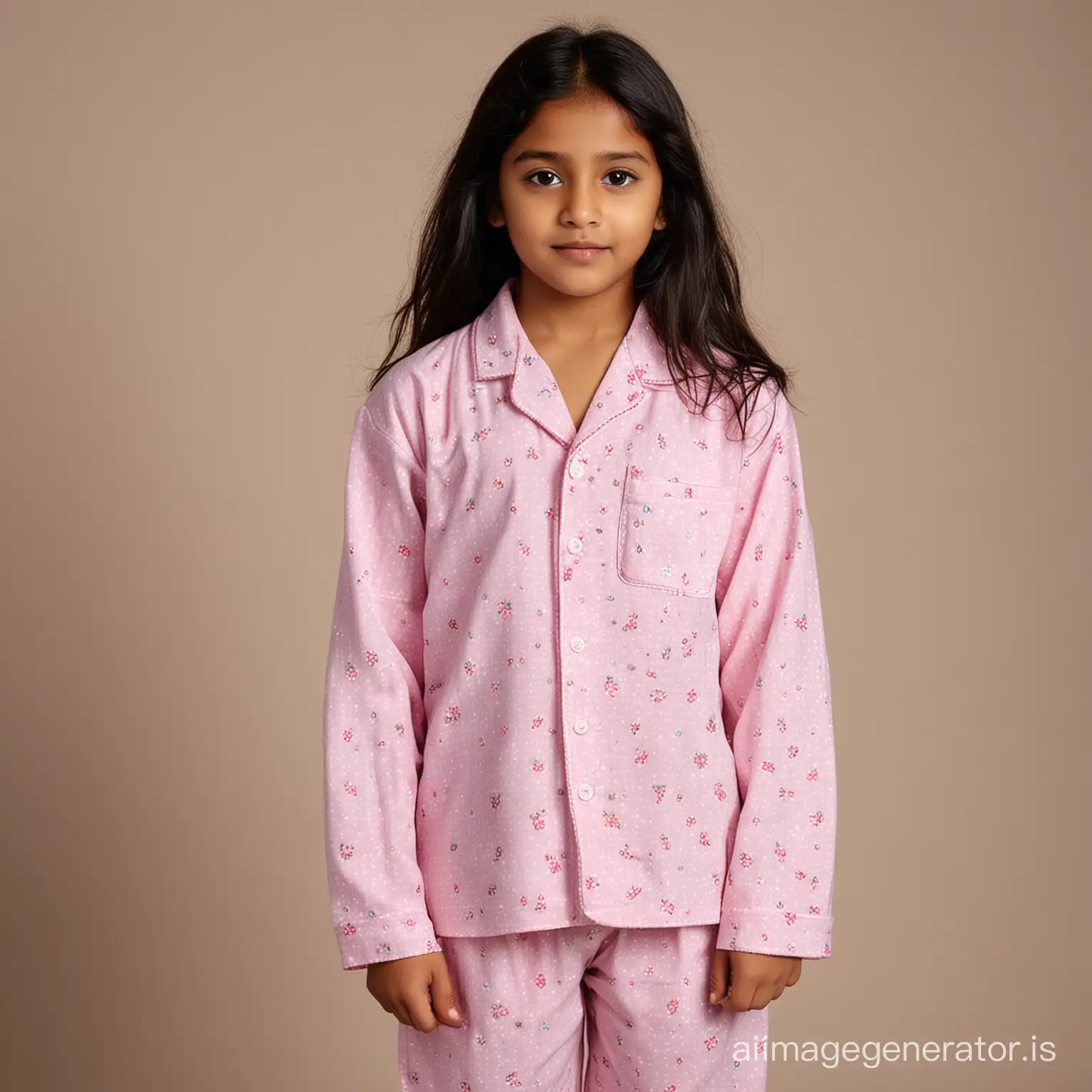 Indian girl, 12 year, in pajama