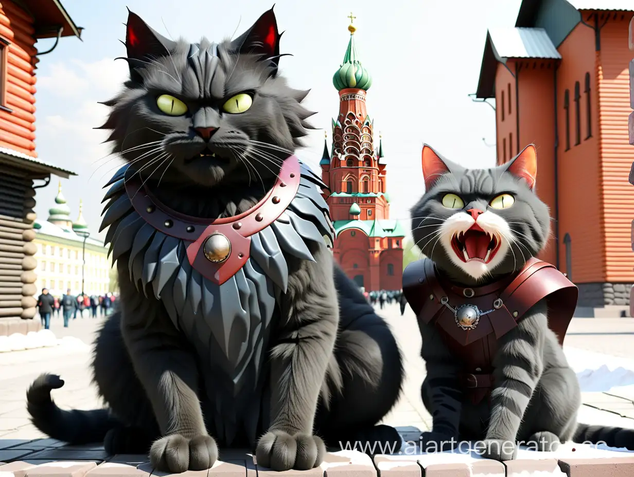 Frenzied-Cat-and-Companion-Exploring-Russia