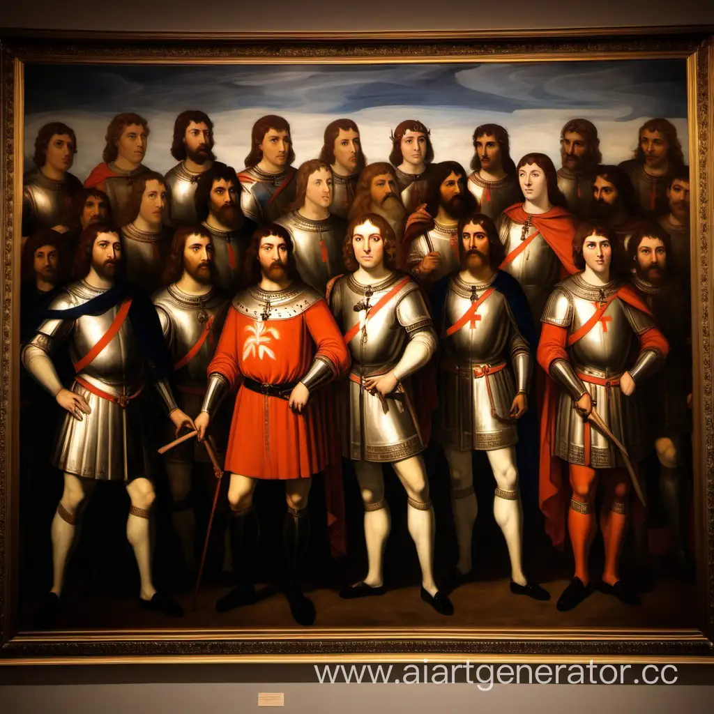 Картина героев Екатериненской эпохи в галерее