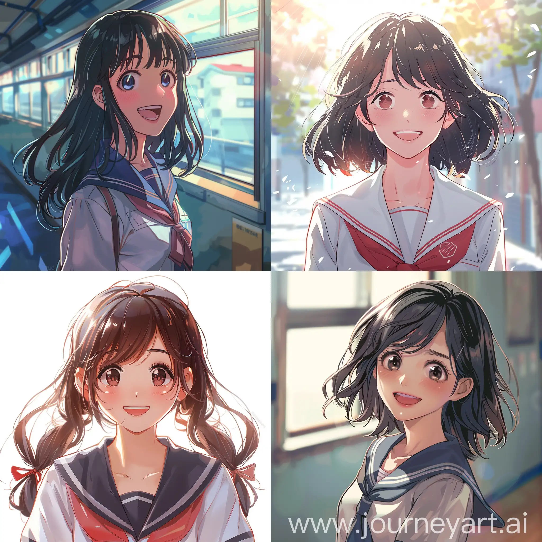 Anime-Student-Girl-in-Vibrant-School-Uniform-Smiling