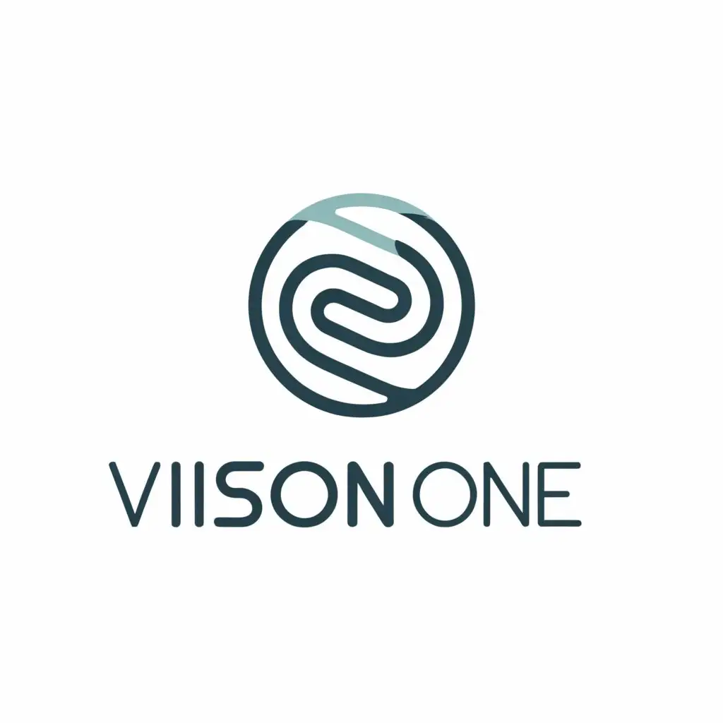 a logo design,with the text "Vision One", main symbol:hydropower,Minimalistic,be used in Technology industry,clear background