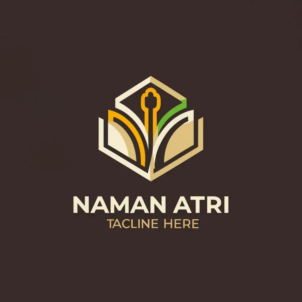 a logo design,with the text "NAMAN ATRI", main symbol:Education,Moderate,be used in Education industry,clear background
