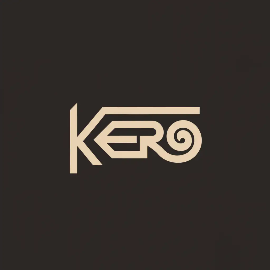 a logo design,with the text "KERO", main symbol:artistic,complex,clear background