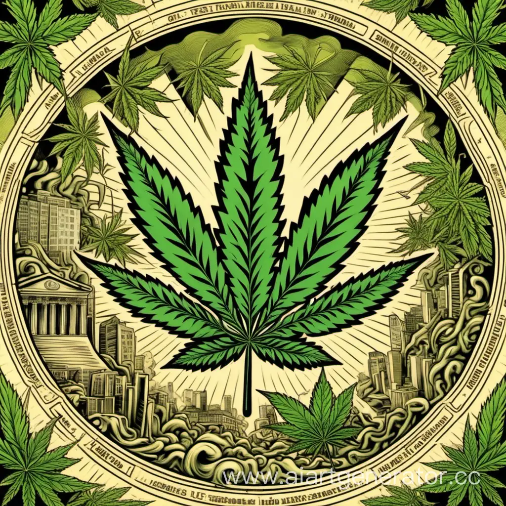 Detailed-Marijuana-Leaf-Centerpiece-with-Global-Background