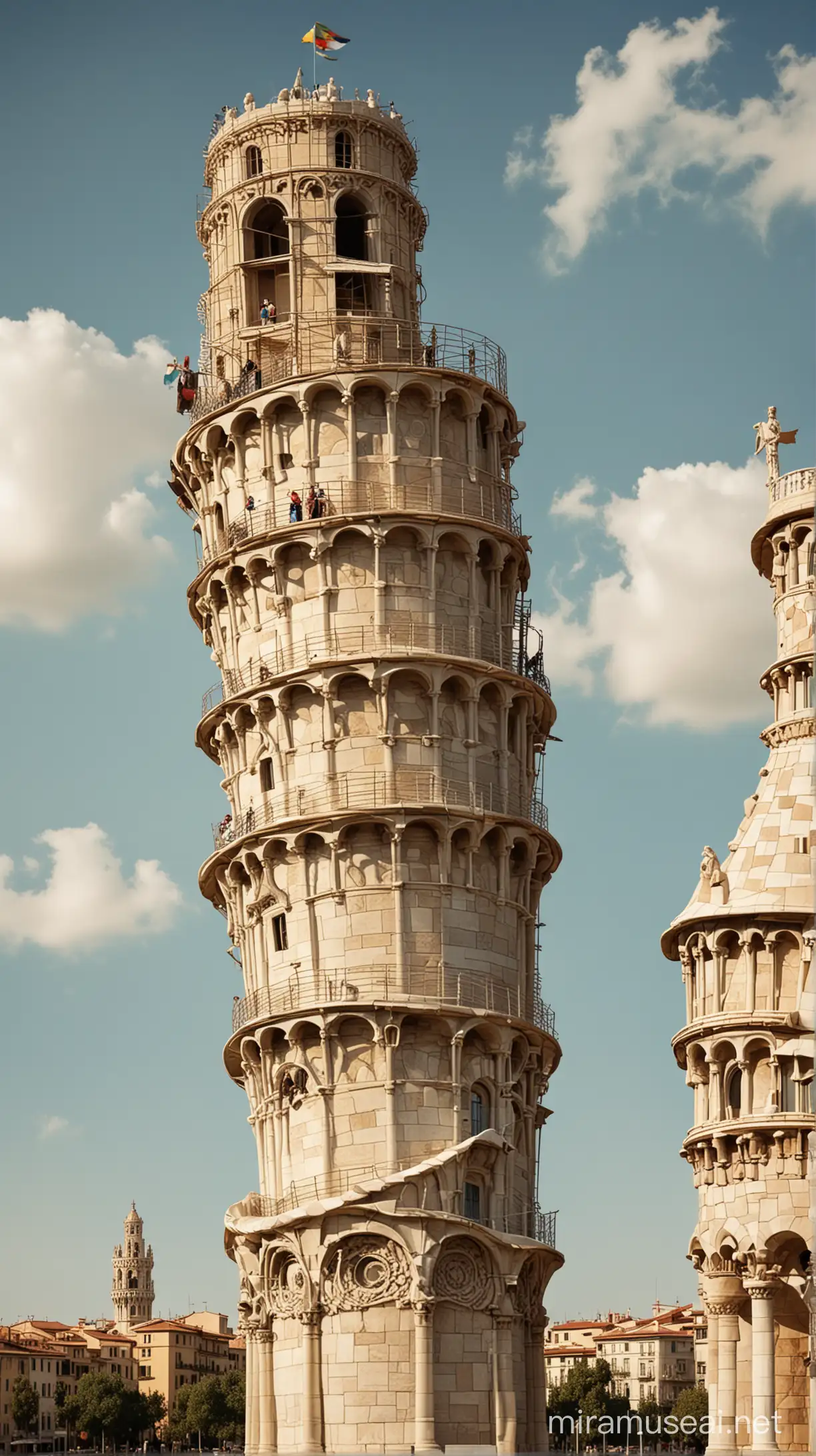 GaudiInspired Leaning Tower of Pisa