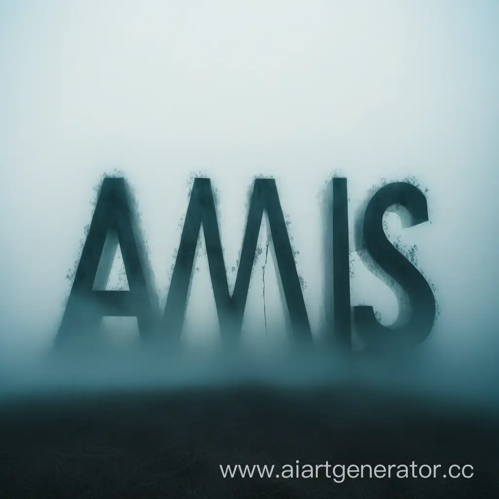надпись Avals прозрачными буквами в тумане
