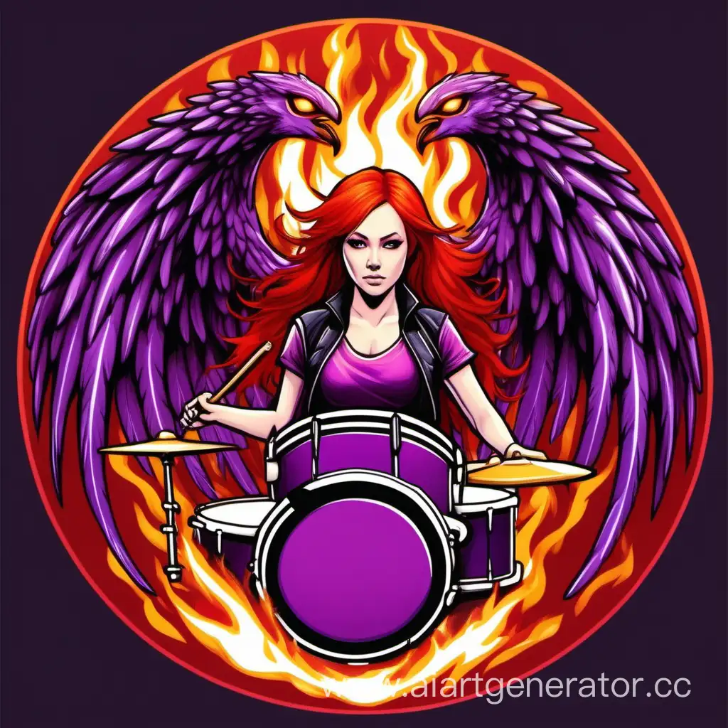 Energetic-Drummer-with-Phoenix-Wings-Playing-Amidst-Fiery-Ambiance