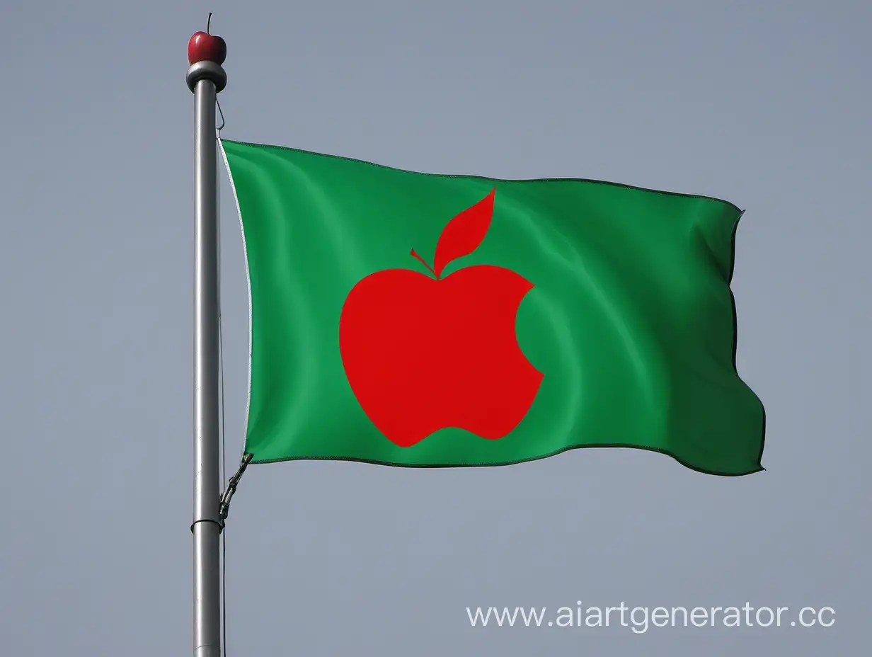 Flag-of-Belarus-with-Apple-in-Foreground