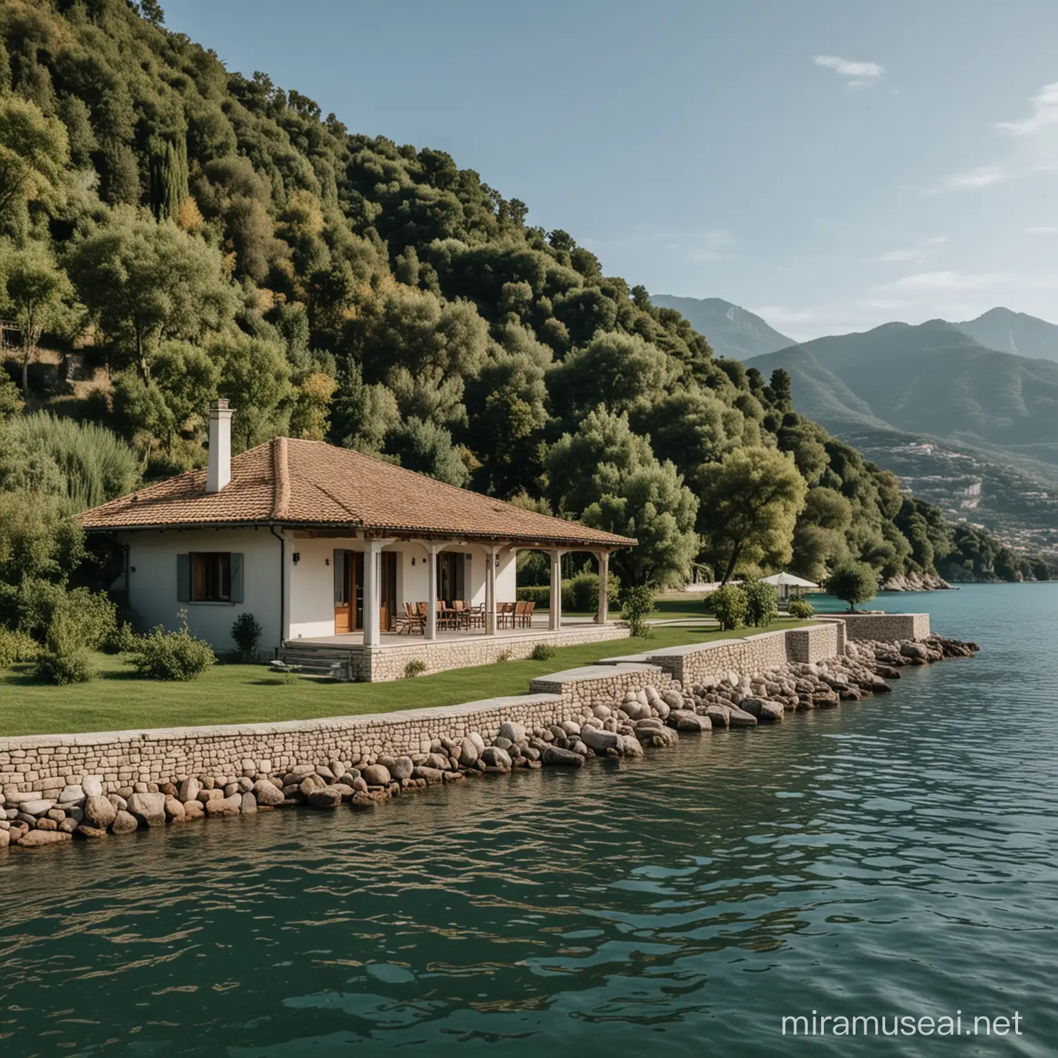 a bungalow in italy near water
