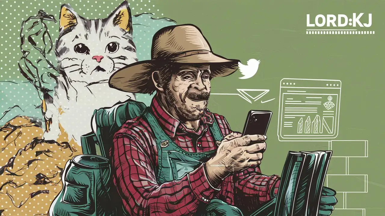 Modern Farming with Technology Smartphone Internet and Twitter