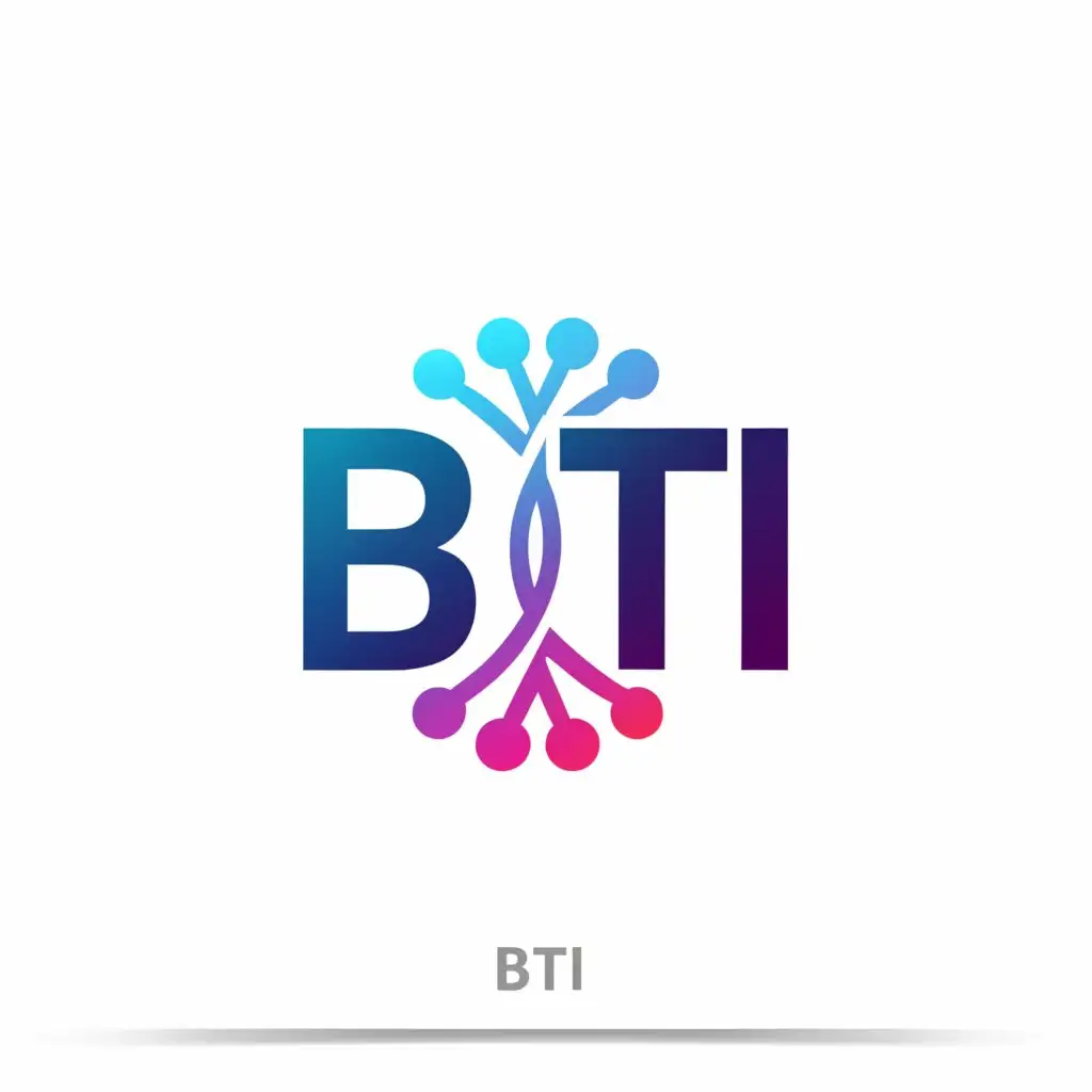 a logo design,with the text "BTI", main symbol:jellyfish,Moderate,be used in Technology industry,clear background