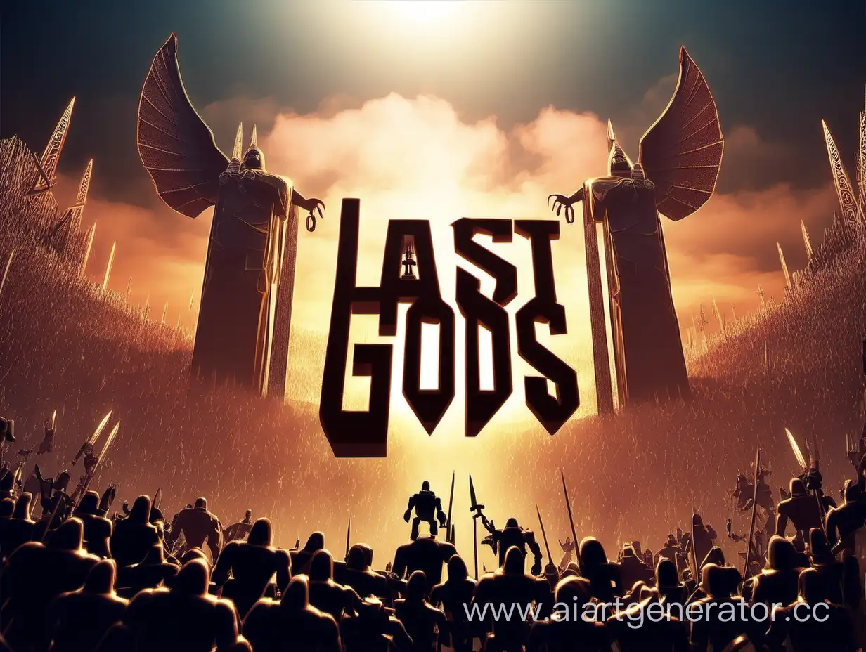 Сделай обложку для игры 1980 *1280 для роблокс плейса. Название сверху Last Gods