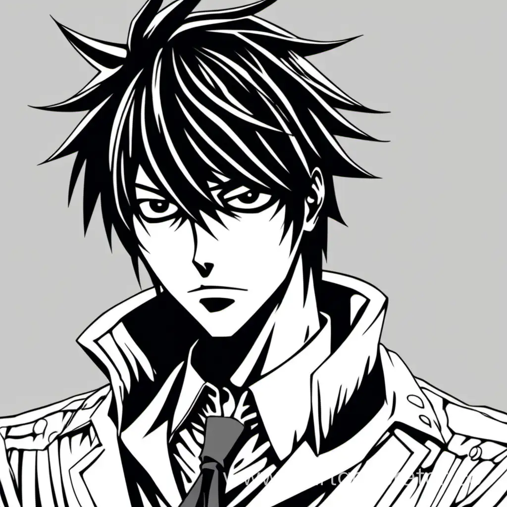L from "Death note" in the style of "JoJo bizarre adventures"