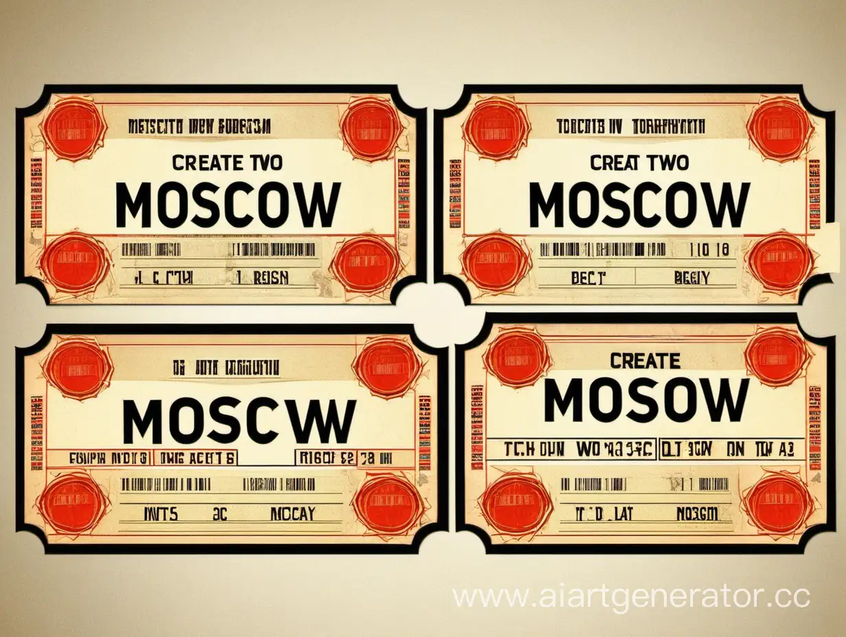 Создай два билета в Москву
