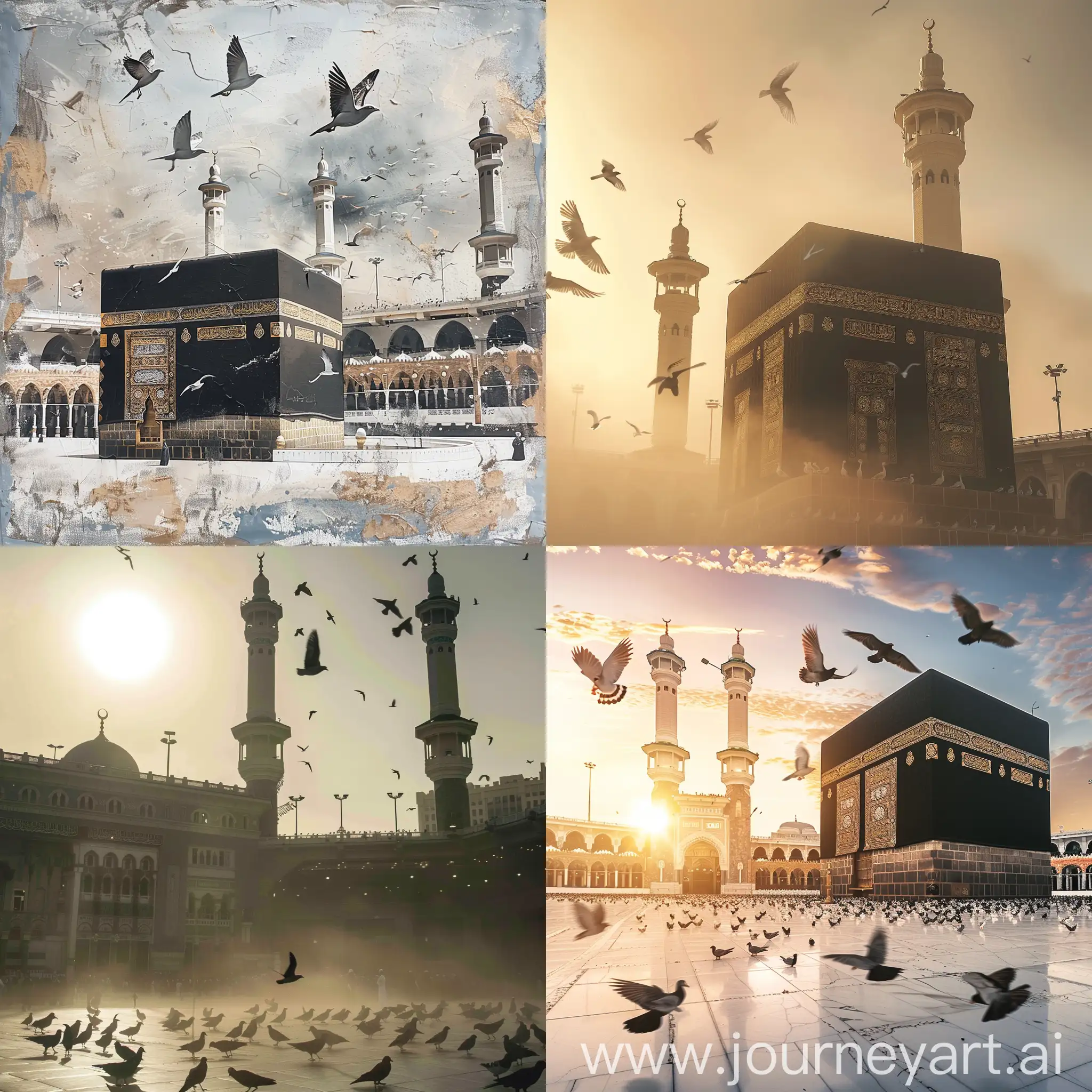 Kaaba-surrounded-by-Flying-Birds