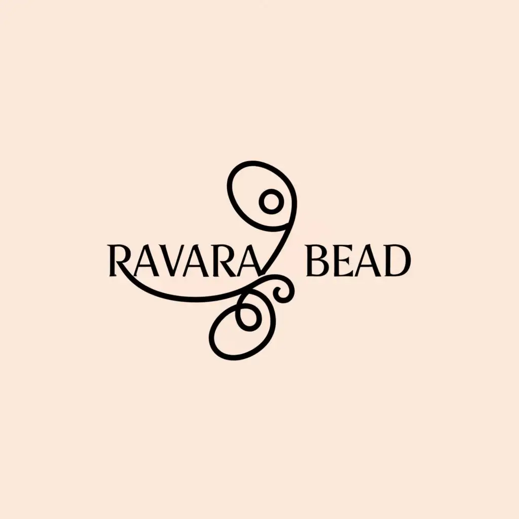 a logo design,with the text "Ravara Bead", main symbol:Swash font,Minimalistic,be used in Beauty Spa industry,clear background